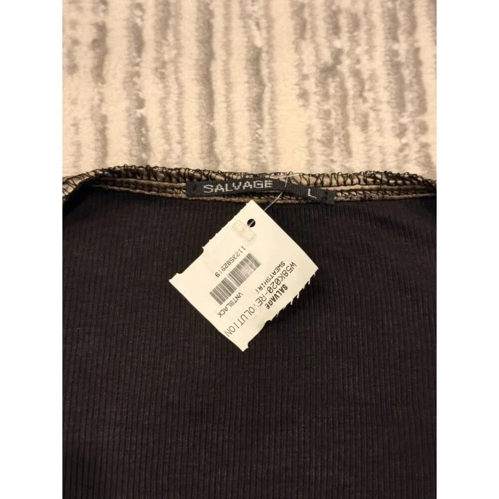 New Salvage women's large black/beige Boutique Revolution top MSRP $74.99 - Picture 3 of 8
